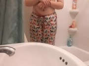 Pee desperation and orgasm in pjs (still haven't peed, cum see me in the morning) 10/16