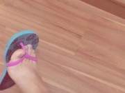 @tici_feet IG TICI FEET ticii_feet dangling lightblue havaianas (preview) full video for sale