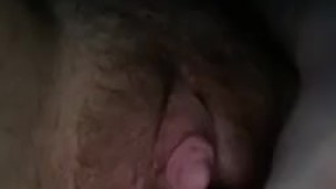 trans man takes vibrator dry