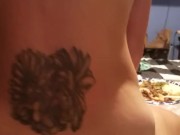 Fit pawg rides cock then cleans the cum off with her mouth 4/16