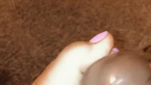 Talking dirty while playing with my feet