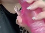 sucking my dildo leads to pussy fun 4/16