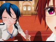 3D HENTAI Schoolgirl and her wanted to suck my dick after lesbian games 13/16