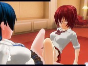 3D HENTAI Schoolgirl and her wanted to suck my dick after lesbian games 4/16