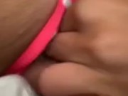 Petite girl fingers tight pussy