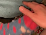 Netflix & Chill Footjob Fun! She Uses Her Fuzzy Socks to Make Me Cum! 1/16