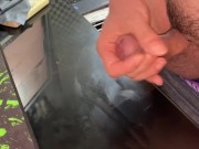 Japanese foresskin handjob cumshot オカズ観ながらオナニータイムで射精