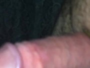 Close shot of jerking out a load
