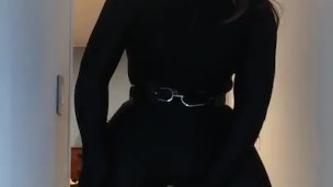 Beyonce’s catsuit (female mask, trans, crossdressing, boots, big lips, high heels, mask)