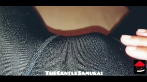 You tease my THROBBING COCK until I cum in my lycra tights