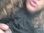 Naughty big breast sucks BBC on ride home  13/16
