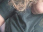 Naughty big breast sucks BBC on ride home  16/16