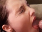 Huge facial for Goth Teen (cumhater) 12/16
