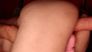 DP adventures - Anal beads and 10 inch dildo.