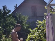 After showering in the garden. 10/16