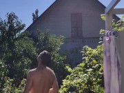 After showering in the garden. 15/16