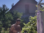 After showering in the garden. 7/16