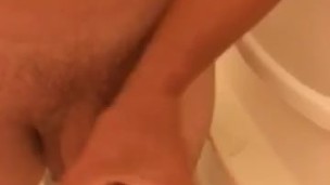 Big dick shower cum shot