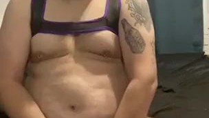 Pup jerks and cums