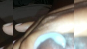 Black Dick jacks off and Cums