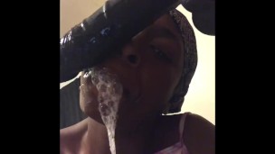 Sucking big dick toy, wishing it was daddy 