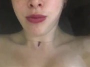 Girl being dirty in bathtub thinking about her master  4/16