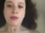 Girl being dirty in bathtub thinking about her master  9/16