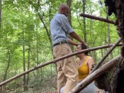 Woman jogging desperate to eat dick in park 2/16