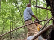 Woman jogging desperate to eat dick in park 3/16