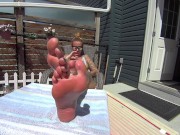 The Girl Next Door Show's Off Her Perfect Pink Soles!