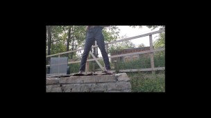 FTM Standing Fire Pit Pee Spray