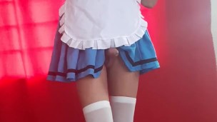 dickgirl Maid cosplay