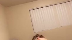 Young babe has fun alone 