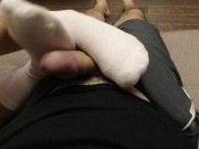 MISTRESS MASTURBATION IN SOCKS AND PANTYHOSE FETISH SLAVE 15/16