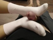 MISTRESS MASTURBATION IN SOCKS AND PANTYHOSE FETISH SLAVE 8/16