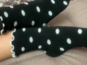 Sexy feet girl changes socks 10/16