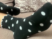 Sexy feet girl changes socks 12/16
