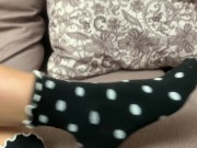 Sexy feet girl changes socks 14/16