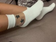 Sexy feet girl changes socks 2/16