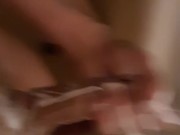 Teasing big hard cock