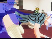 白髪スレンダーのアナルセックス