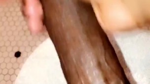 Playing With My Big Bbc In A Bathroom 