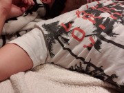 Teasing slave in his chastity, showing whos bigger 2/16