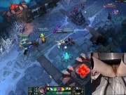 I'M BACK! Gamer Girl playing naked in bed League of Legends #20 Luna 11/16