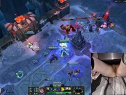 I'M BACK! Gamer Girl playing naked in bed League of Legends #20 Luna 12/16