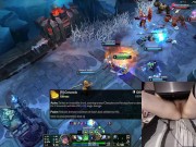 I'M BACK! Gamer Girl playing naked in bed League of Legends #20 Luna 4/16