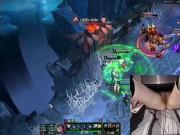 I'M BACK! Gamer Girl playing naked in bed League of Legends #20 Luna 6/16