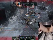 I'M BACK! Gamer Girl playing naked in bed League of Legends #20 Luna 7/16