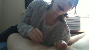 SophieEllie sucks and licks my dick until im satisfied. Cum shot. Feet.