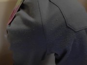 スウェットでお尻見せておしがまおもらしオナニー 4/16